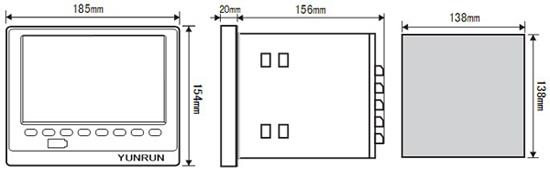 藍(lán)屏無紙記錄儀外形尺寸