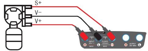 過程校驗(yàn)儀與三線制變送器接線