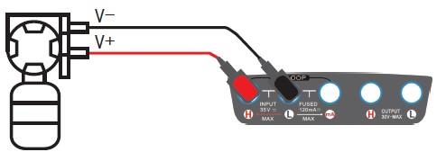 過程校驗(yàn)儀與二線制變送器接線