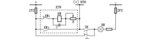 由閃光繼電器構成的閃光裝置接線圖