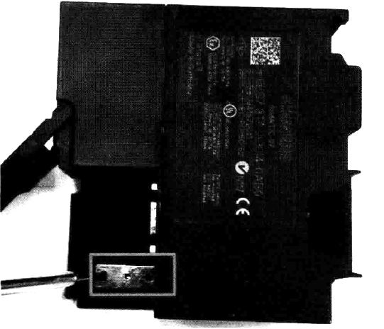 西門子CPU上的滑動(dòng)金屬片未拔出