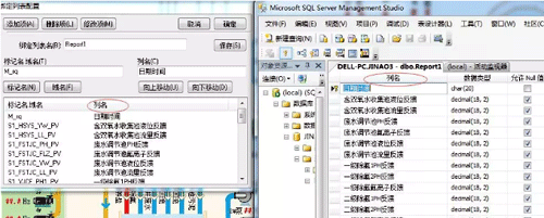 INTOUCH的綁定列表列名和SQL數據庫中的列名