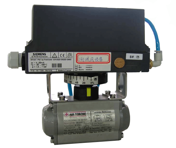 安裝好閥門定位器的氣動執行機構整體圖