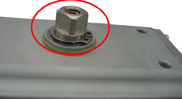 氣動執行器軸的末端