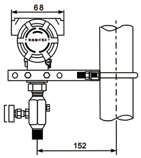 擴散硅壓力變送器垂直管道安裝