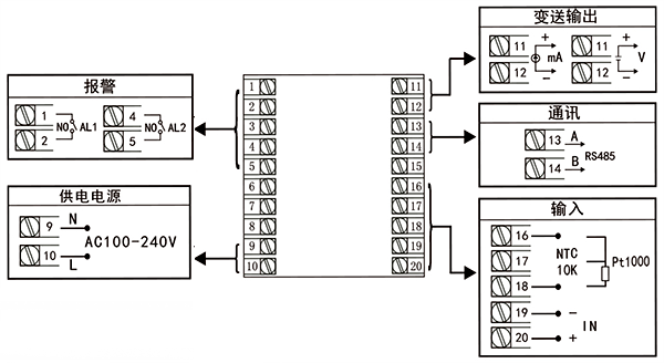 YR-EC10電導率儀接線圖