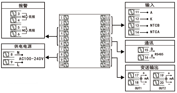 溶解氧在線監測儀接線圖 