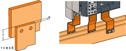 銅排半搭接方式