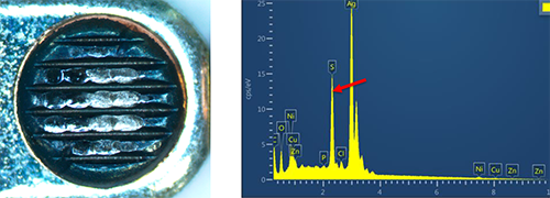 觸頭材料做EDS金屬元素能譜分析