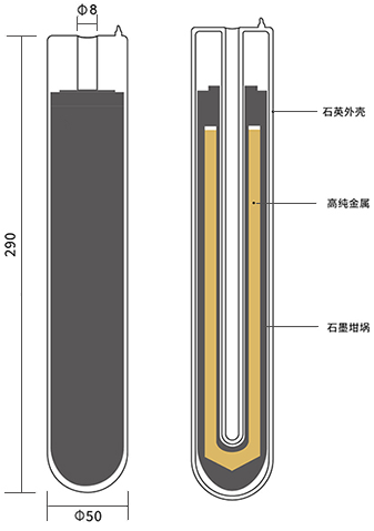 金屬固定點容器外形尺寸及結構示意圖