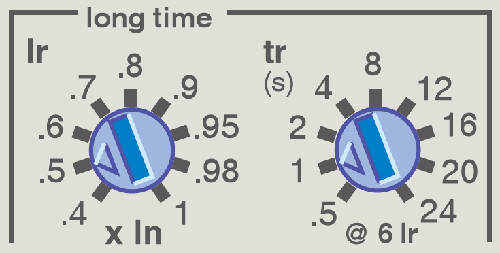 MT框架斷路器長延時保護區域